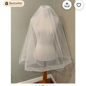 White Drop Horse Trim Veil